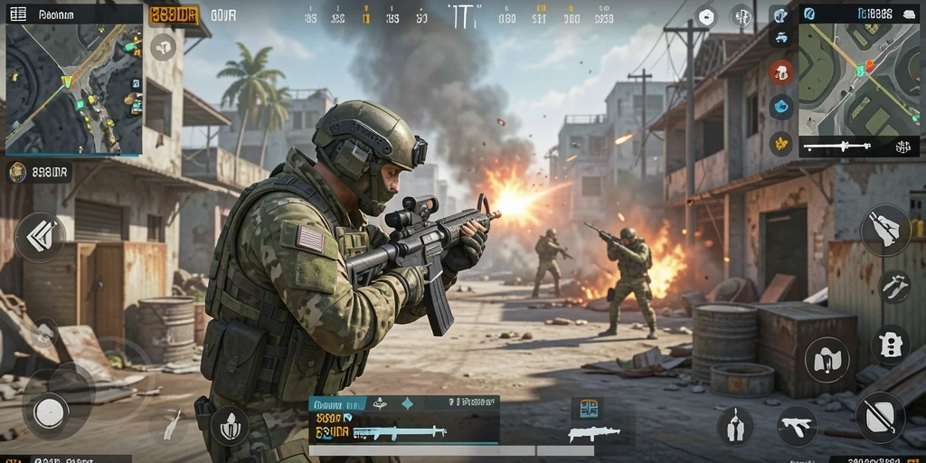 Tampilan gameplay seru di 888IDR dengan aksi tembak-menembak sengit.