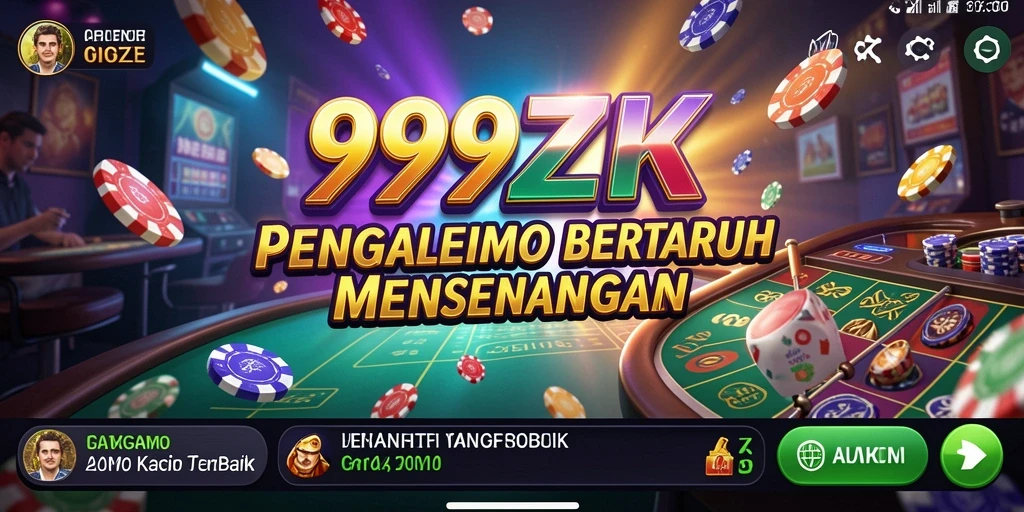 Tampilan gameplay menarik dari 999ZK dengan berbagai permainan kasino.