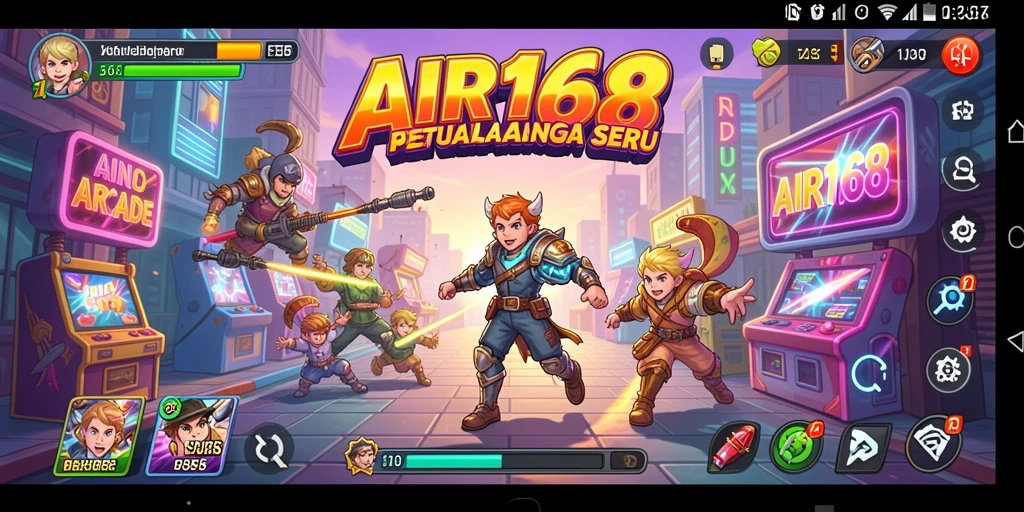 Tampilan gameplay seru di AIR168 dengan tantangan arcade.
