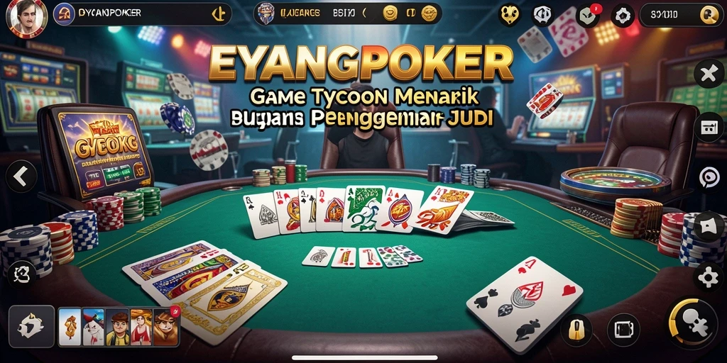 Tampilan gameplay menarik dari EYANGPOKER dengan elemen Tycoon.