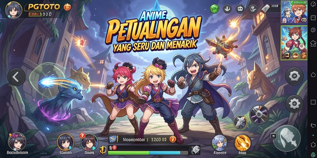Tampilan gameplay PGTOTO dengan karakter Anime yang menarik.