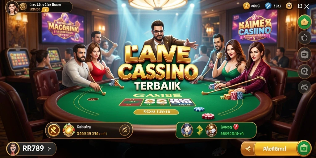 Tampilan gameplay Live Casino di RR789 yang menarik dan interaktif.
