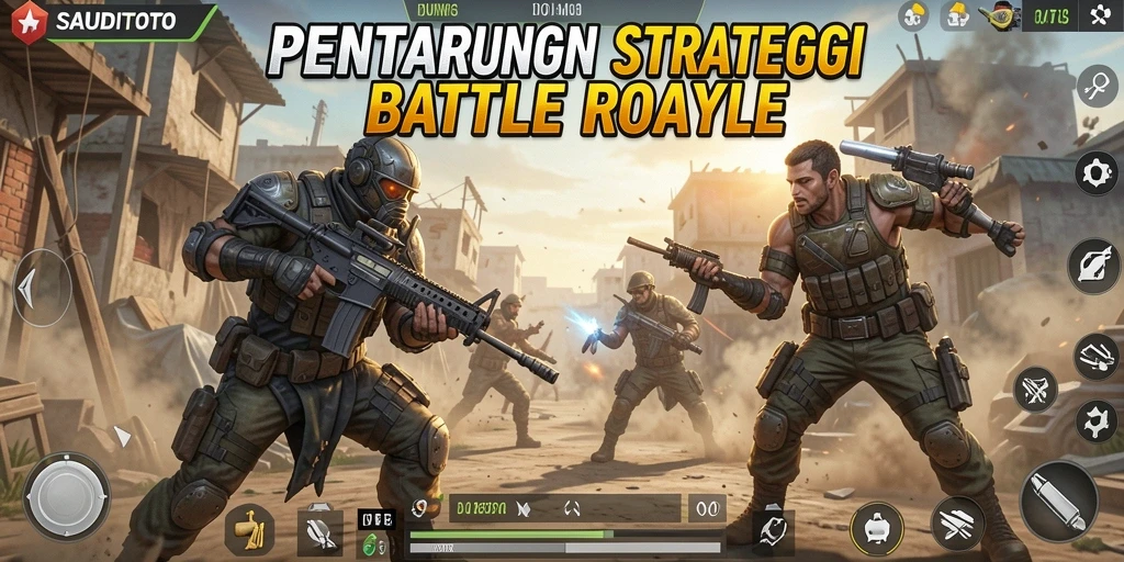 Tampilkan gameplay seru dan dinamis SAUDITOTO dalam pertarungan Battle Royale.