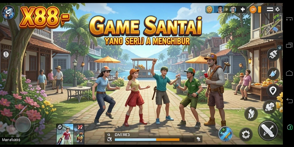 Tampilan gameplay X88 yang penuh warna dan menantang.